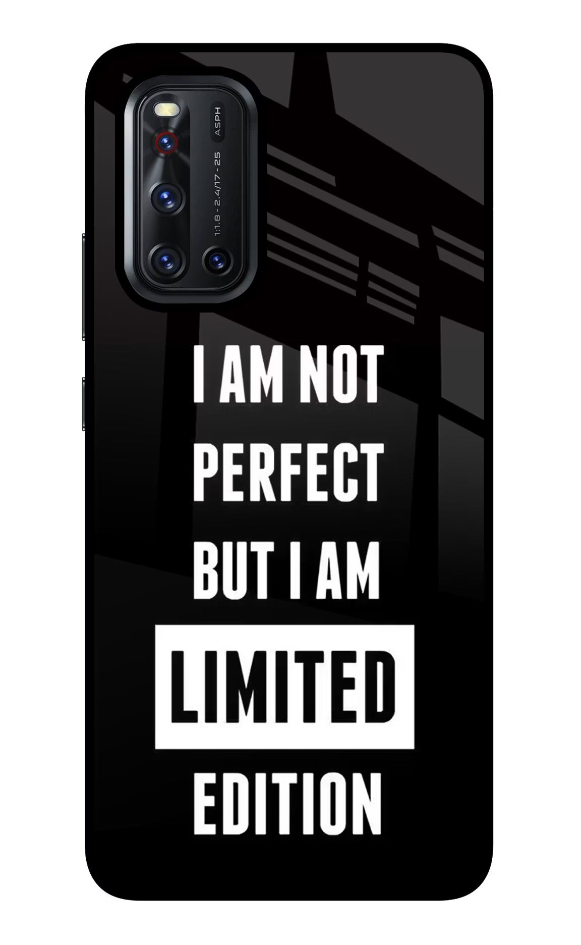 I Am Not Perfect But I Am Limited Edition Vivo V19 Glass Case Back Cover by Casekaro