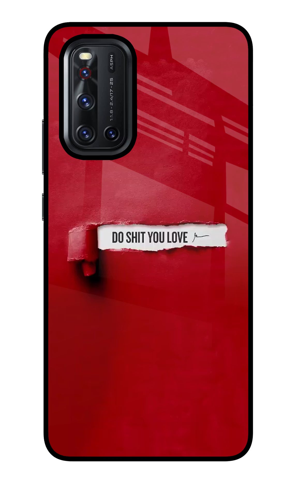 Do Shit You Love Vivo V19 Glass Case Back Cover by Casekaro