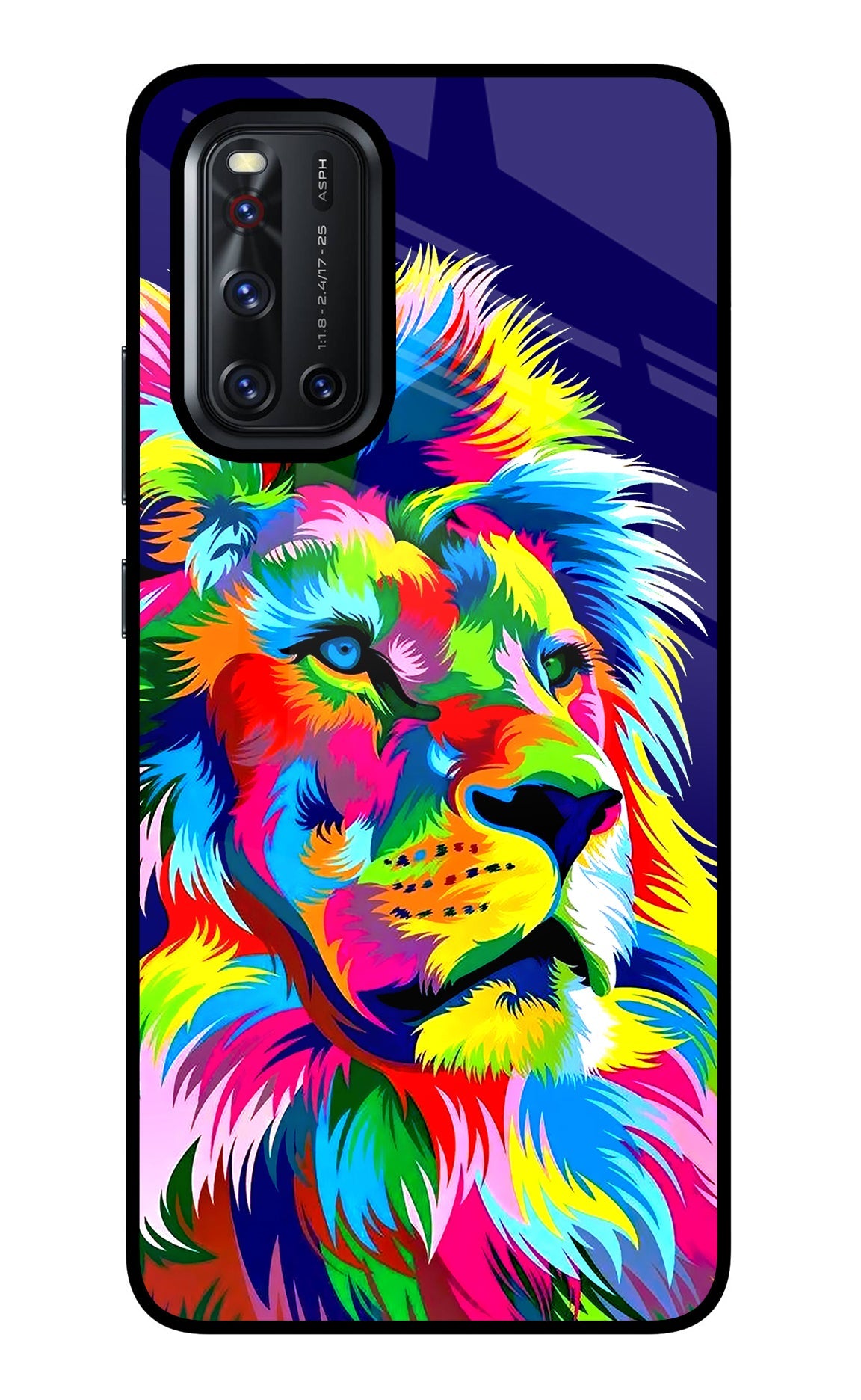 Vector Art Lion Vivo V19 Glass Case