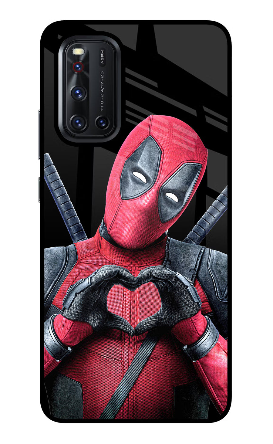Deadpool Vivo V19 Back Cover, Glass case