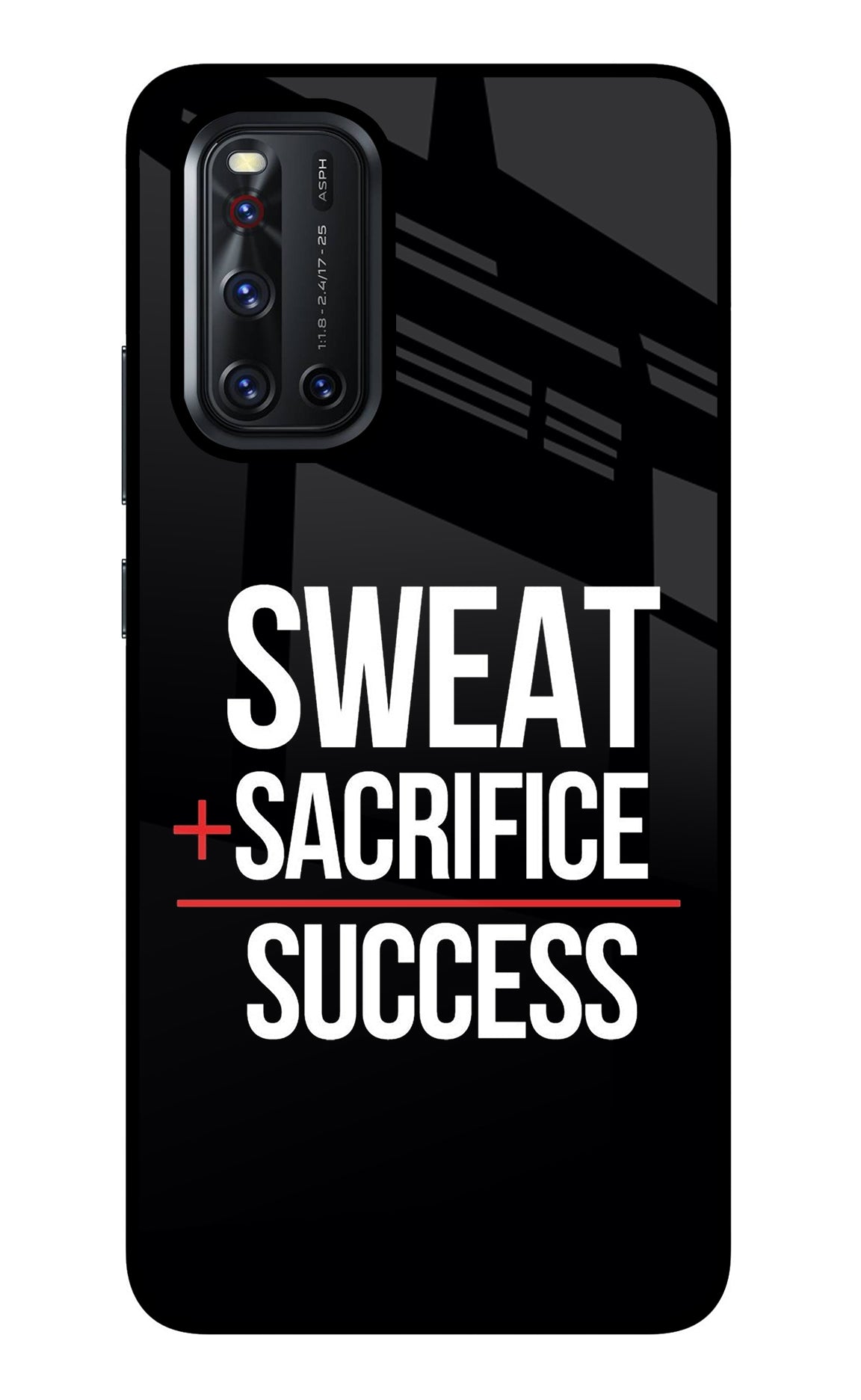 Sweat Sacrifice Success Vivo V19 Glass Case