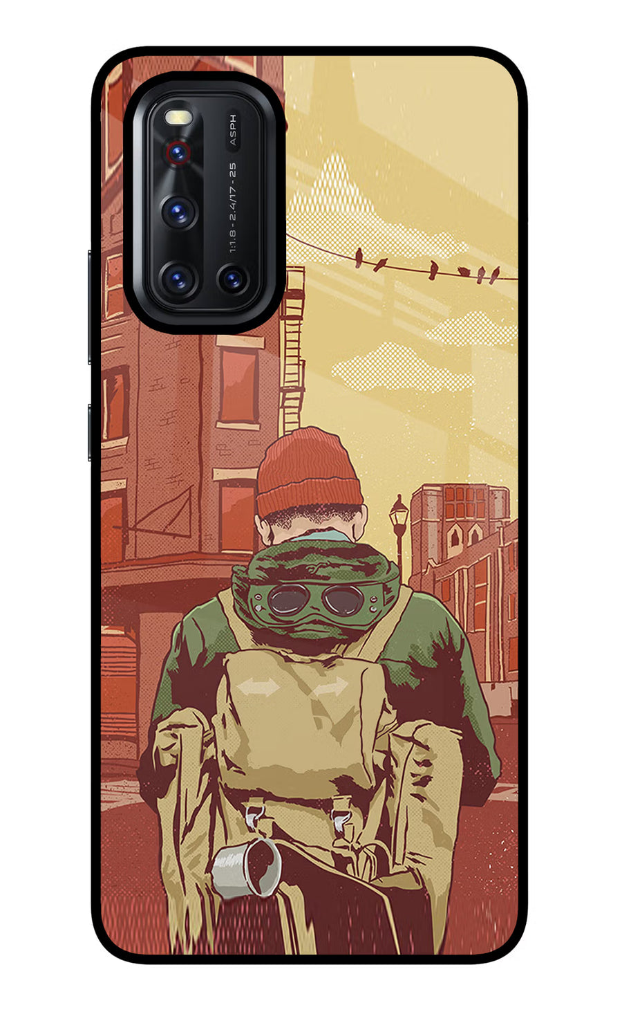 Adventurous Vivo V19 Back Cover, Glass case