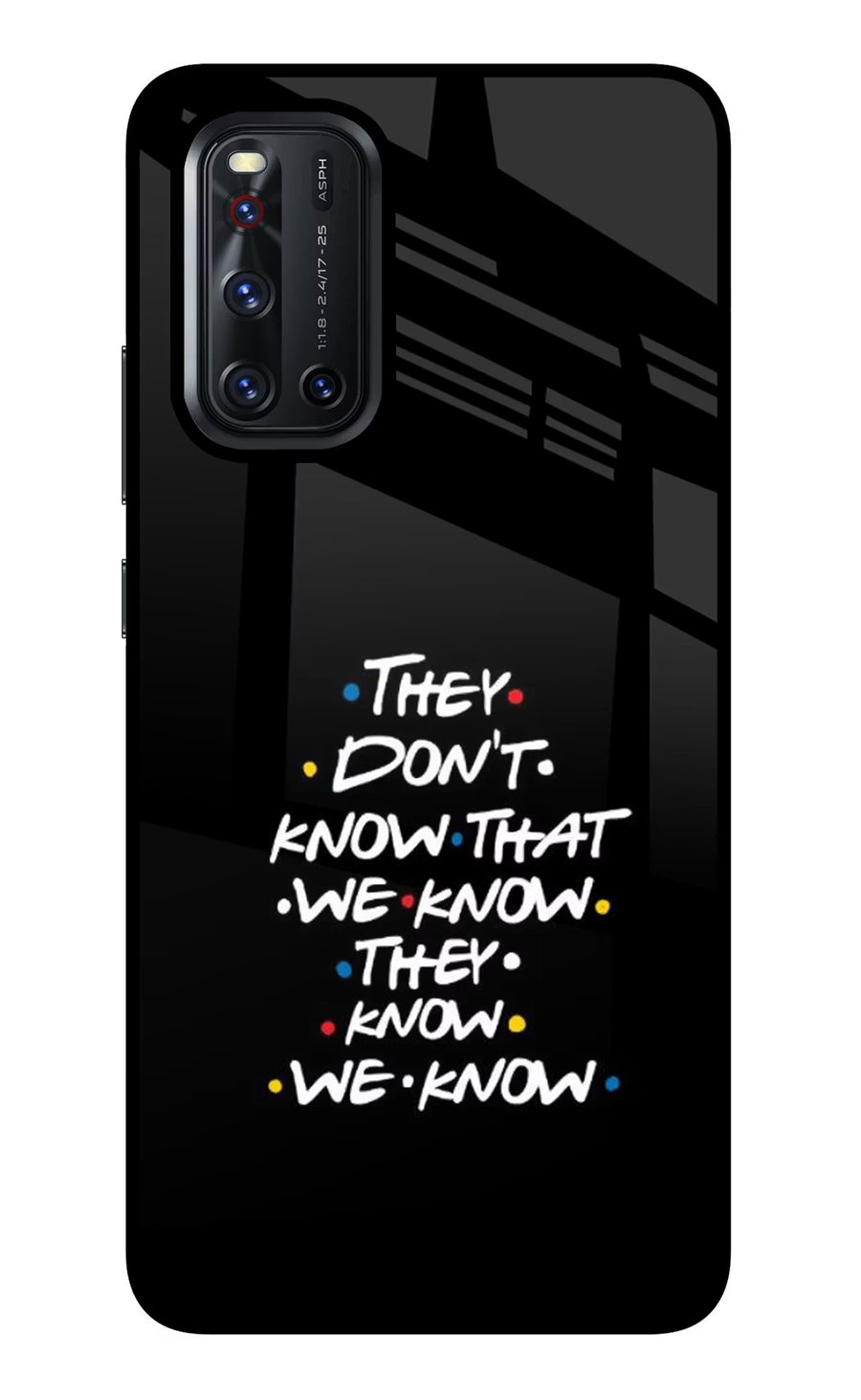 FRIENDS Dialogue Vivo V19 Back Cover, Glass case