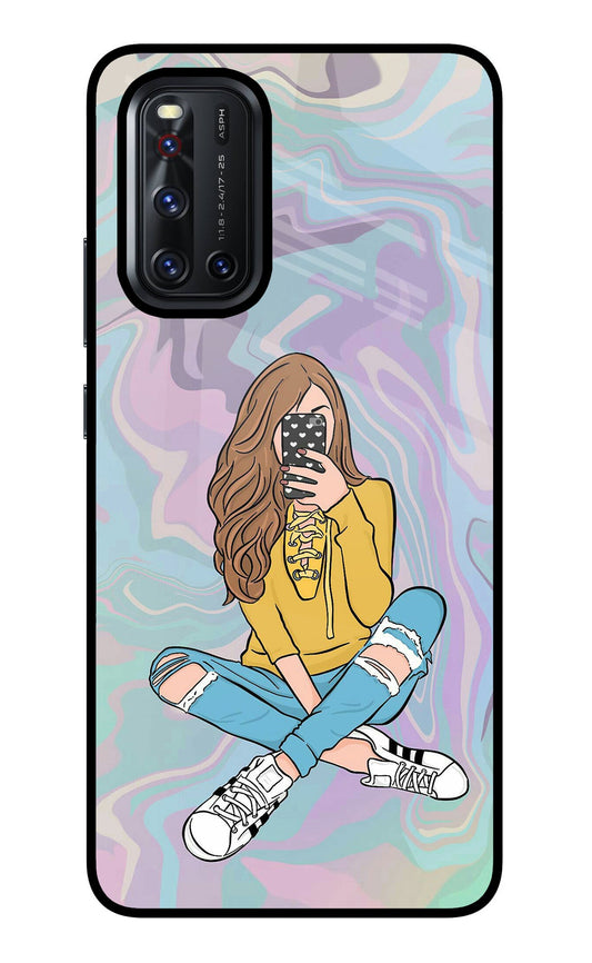 Selfie Girl Vivo V19 Glass Case