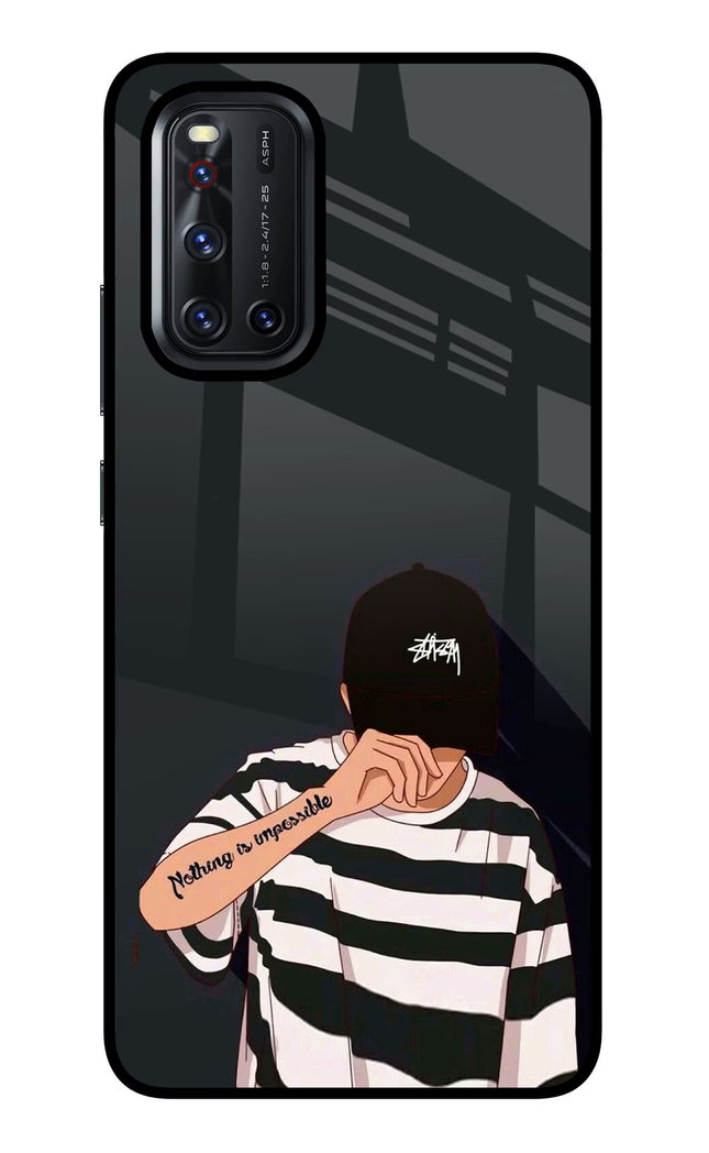 Aesthetic Boy Vivo V19 Glass Case Back Cover by Casekaro