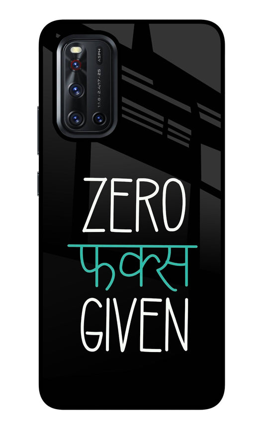 Zero Fucks Given Vivo V19 Glass Case