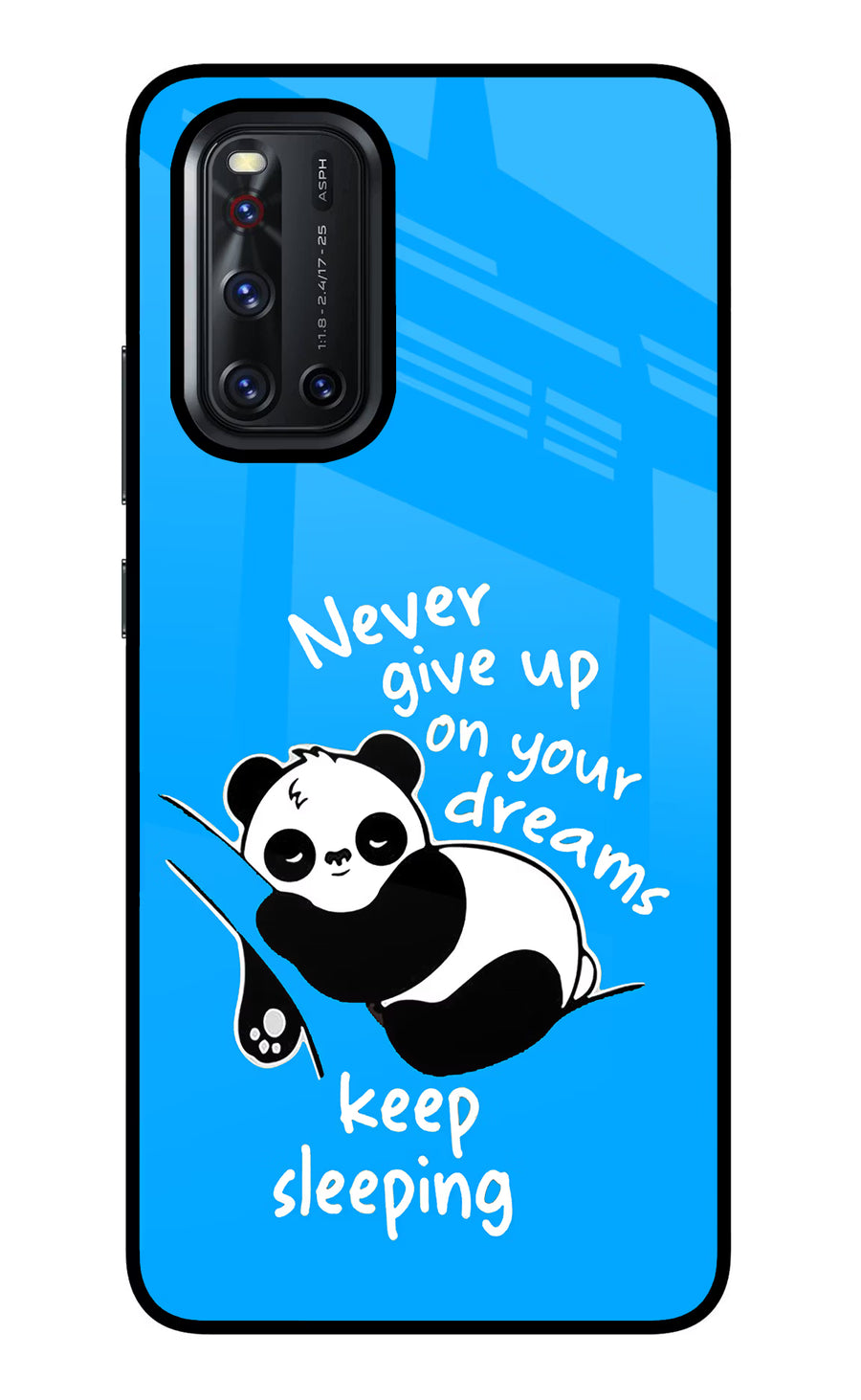 Keep Sleeping Vivo V19 Back Cover, Glass case