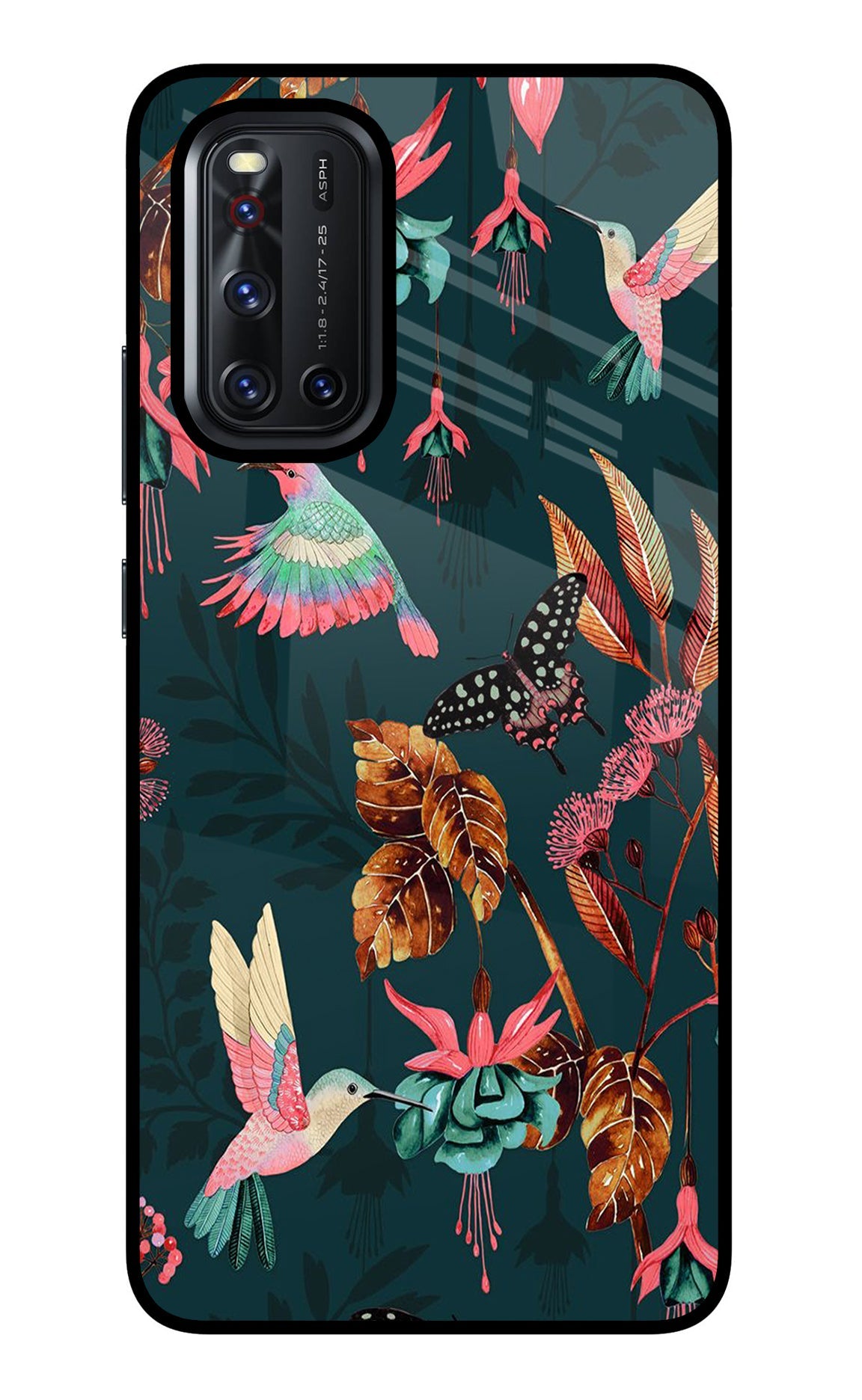 Birds Vivo V19 Glass Case