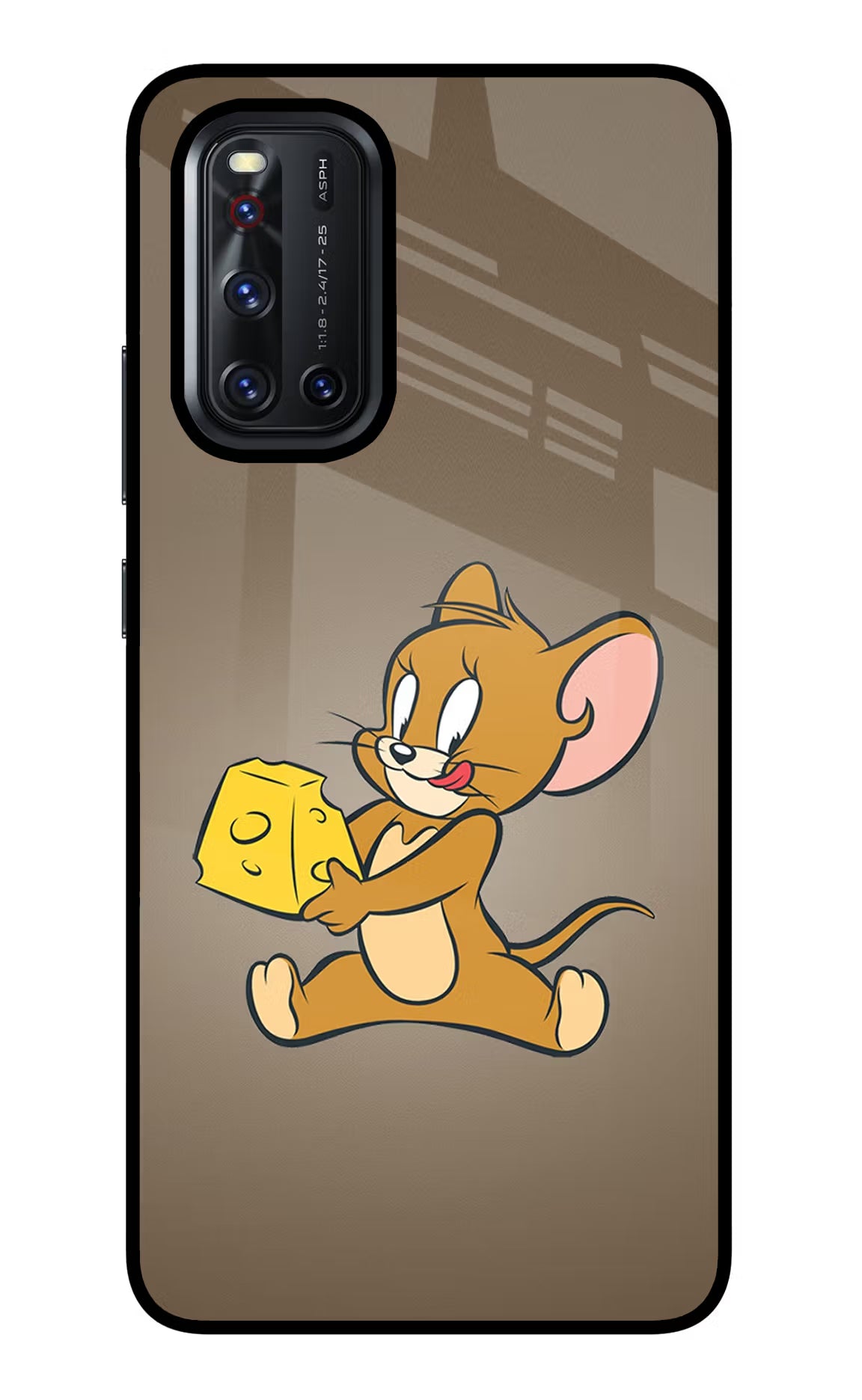 Jerry Vivo V19 Glass Case Back Cover by Casekaro