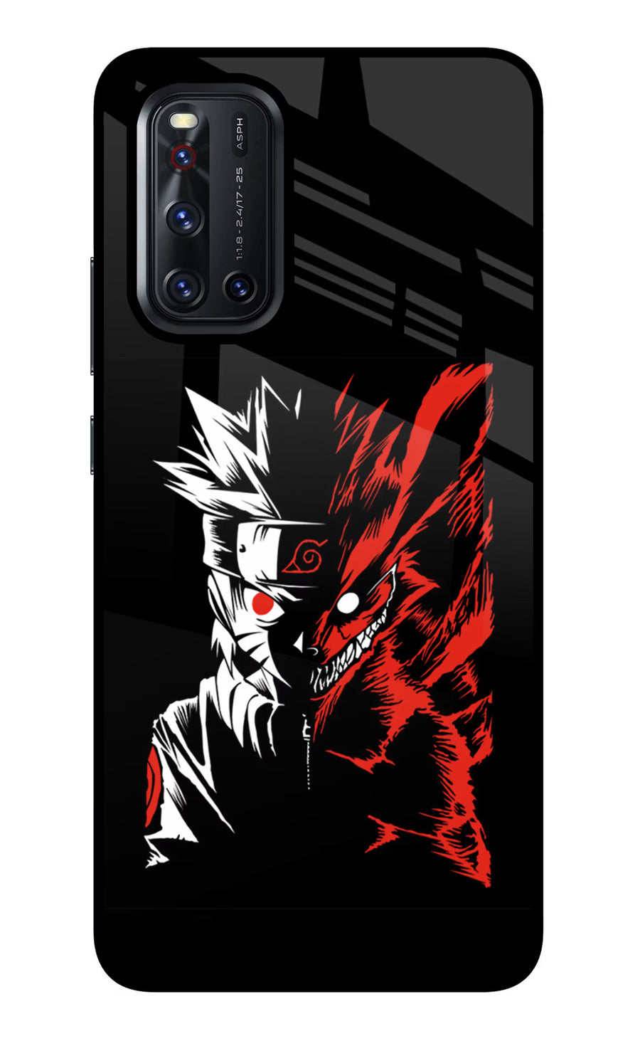 Naruto Two Face Vivo V19 Back Cover, Glass case