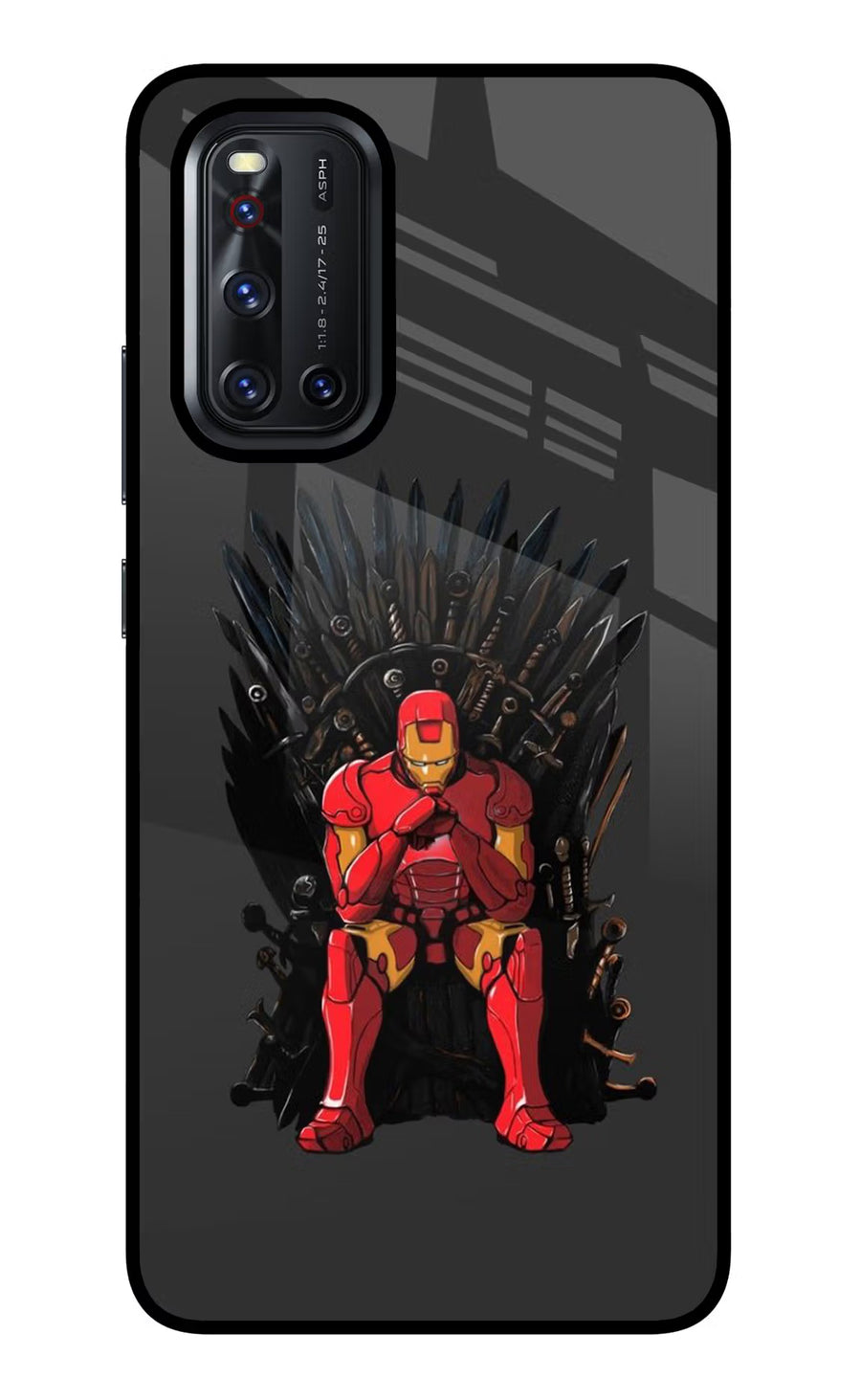 Ironman Throne Vivo V19 Back Cover, Glass case