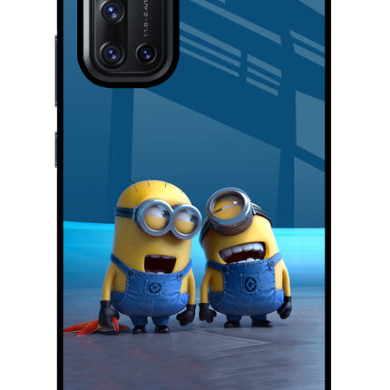 Minion Laughing Vivo V19 Glass Case Back Cover by Casekaro