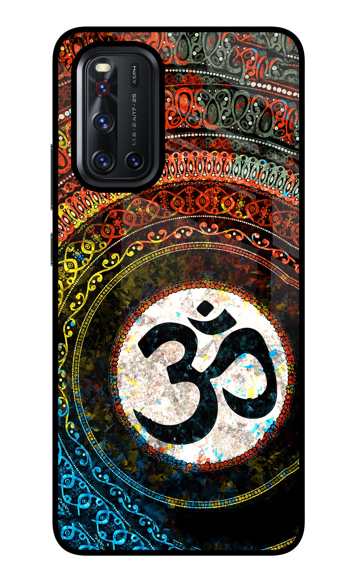 Om Cultural Vivo V19 Glass Case Back Cover by Casekaro