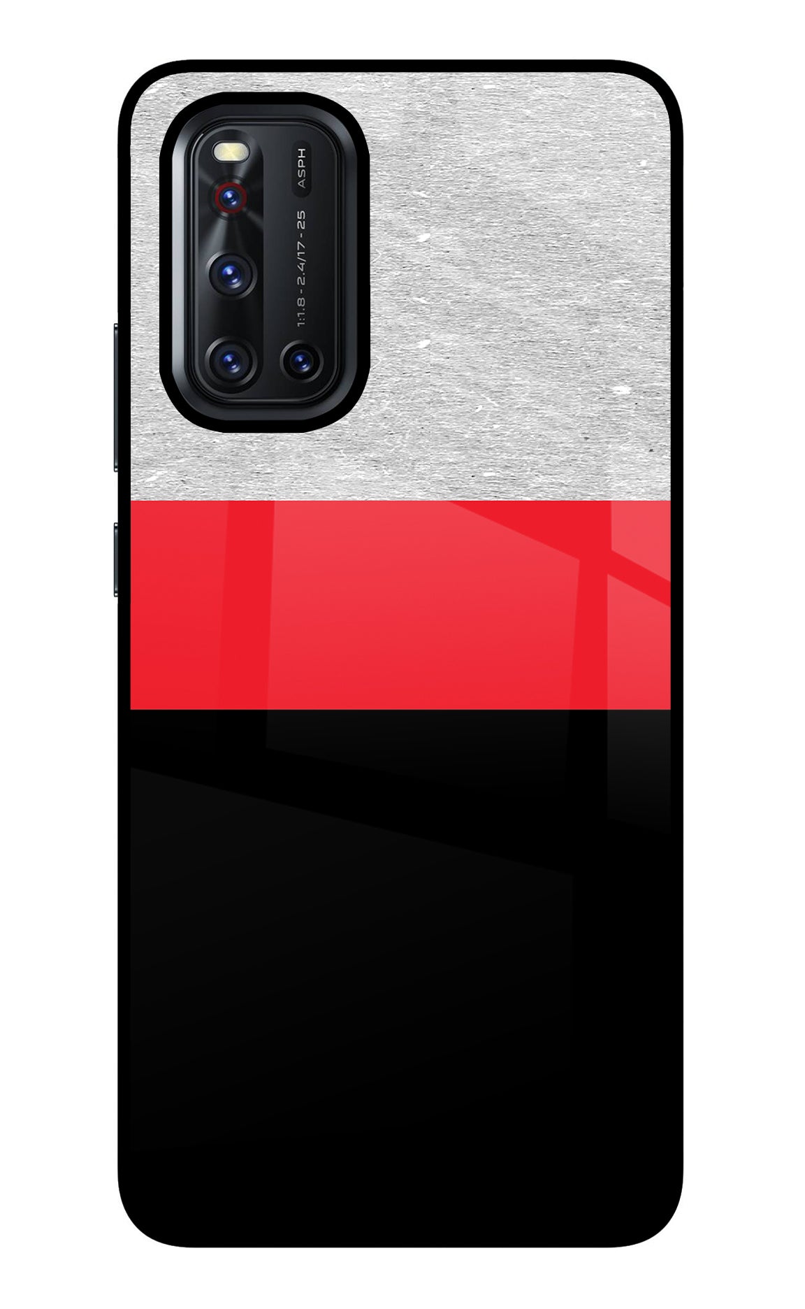 Tri Color Pattern Vivo V19 Back Cover