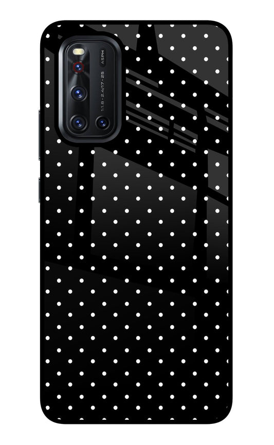 White Dots Vivo V19 Glass Case