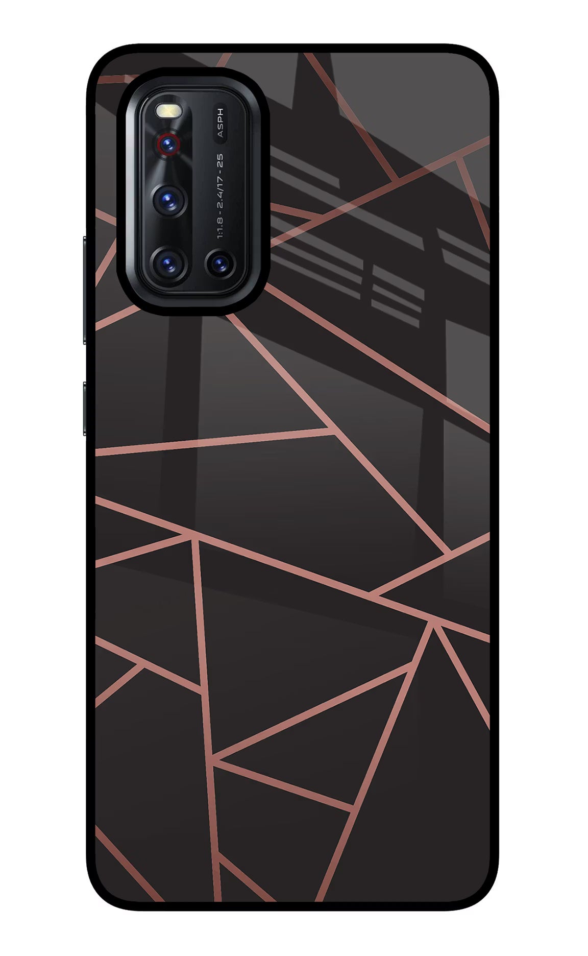 Geometric Pattern Vivo V19 Glass Case Back Cover by Casekaro