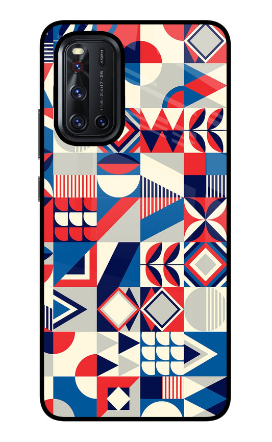 Colorful Pattern Vivo V19 Glass Case