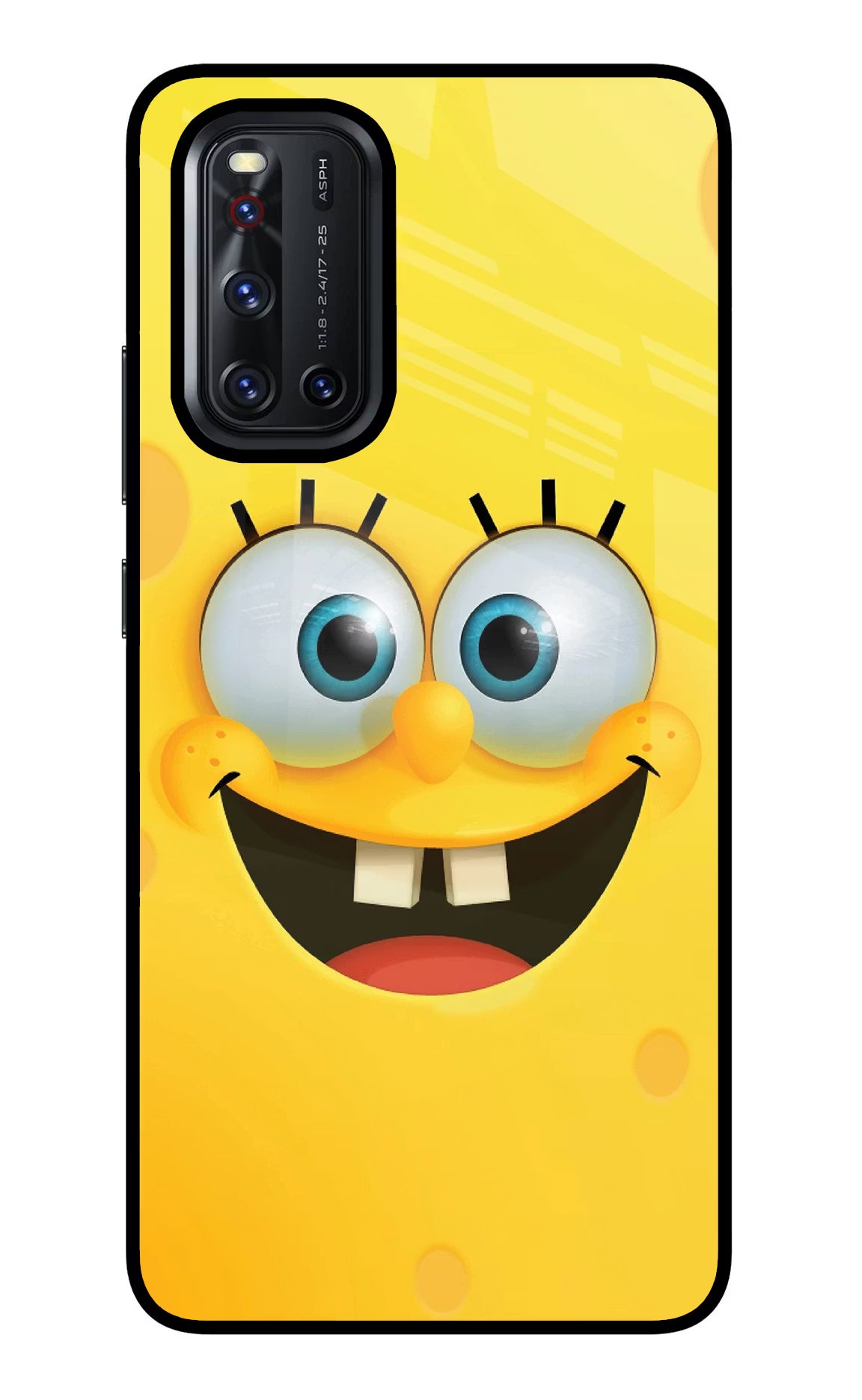 Sponge 1 Vivo V19 Glass Case Back Cover by Casekaro