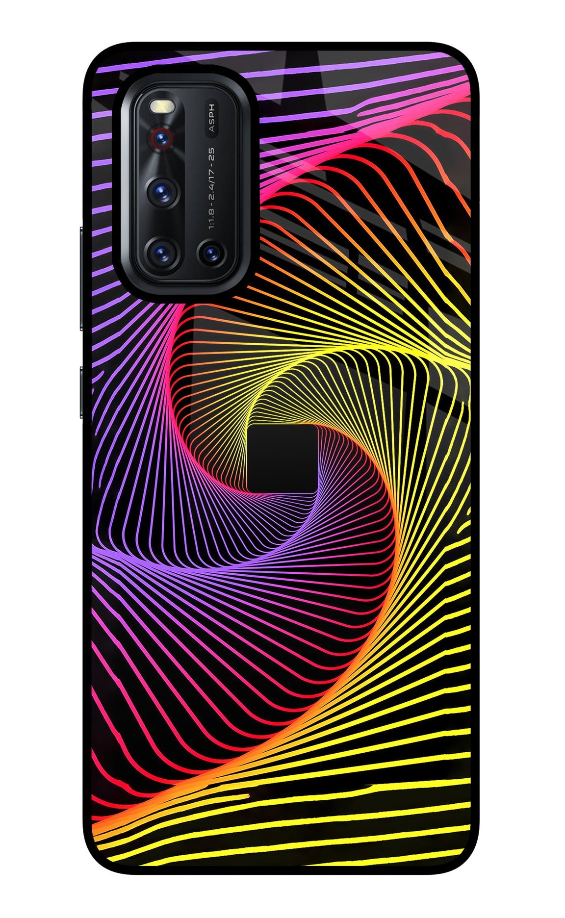 Colorful Strings Vivo V19 Glass Case