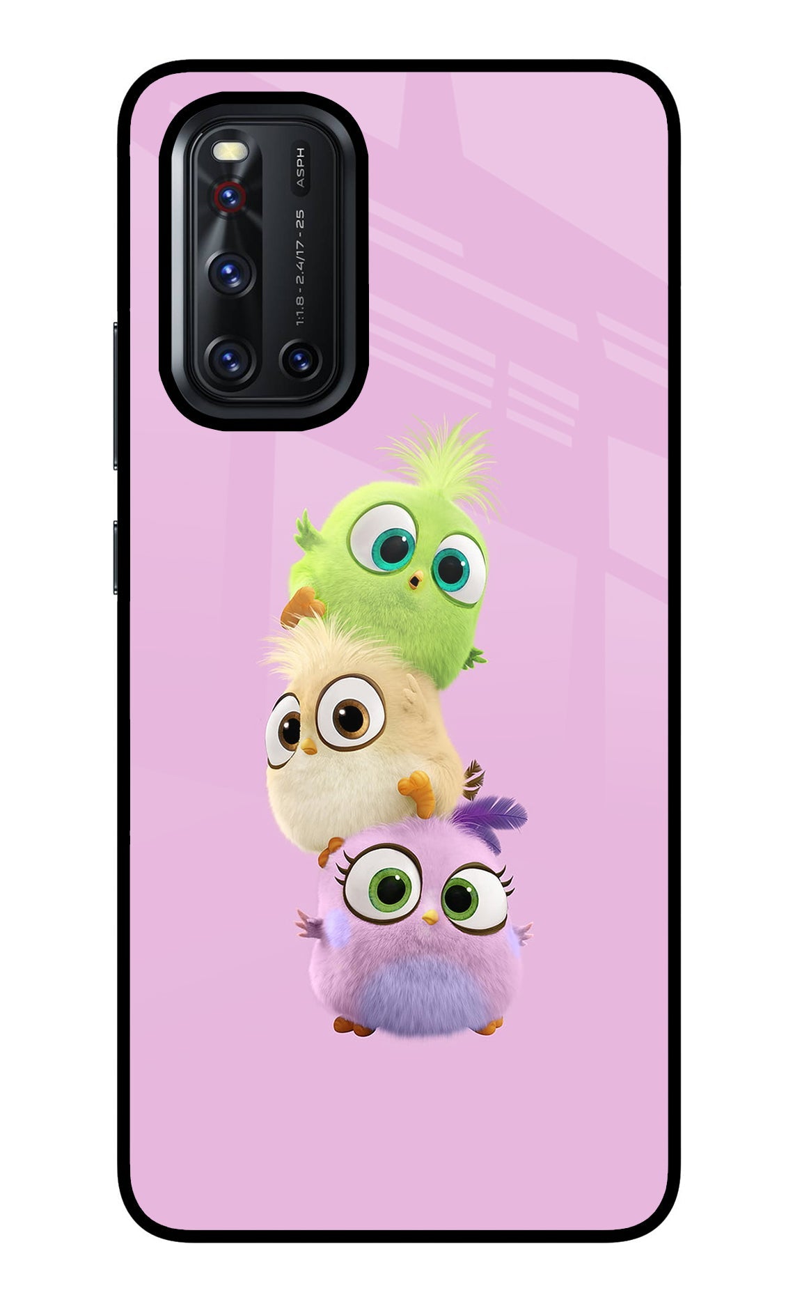 Cute Little Birds Vivo V19 Glass Case