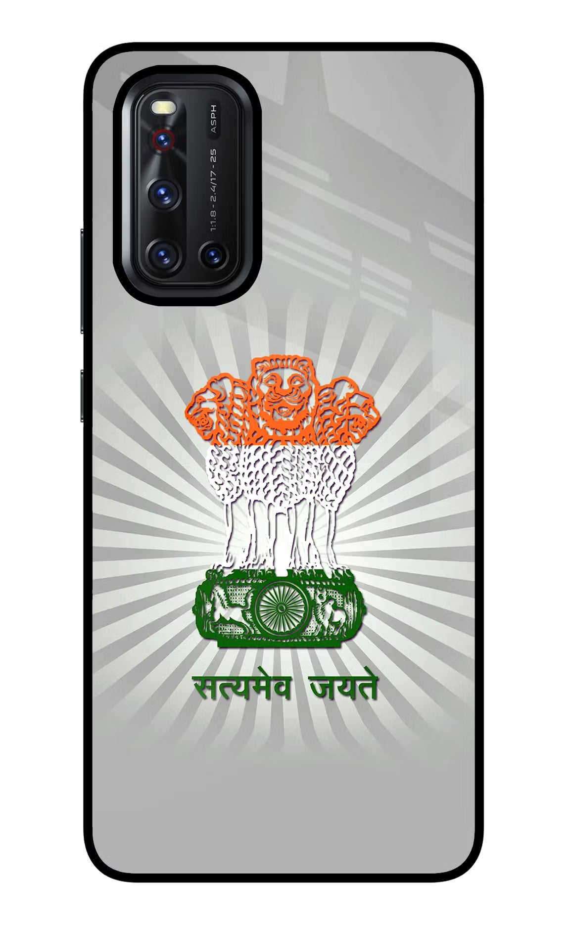 Satyamev Jayate Art Vivo V19 Glass Case Back Cover by Casekaro