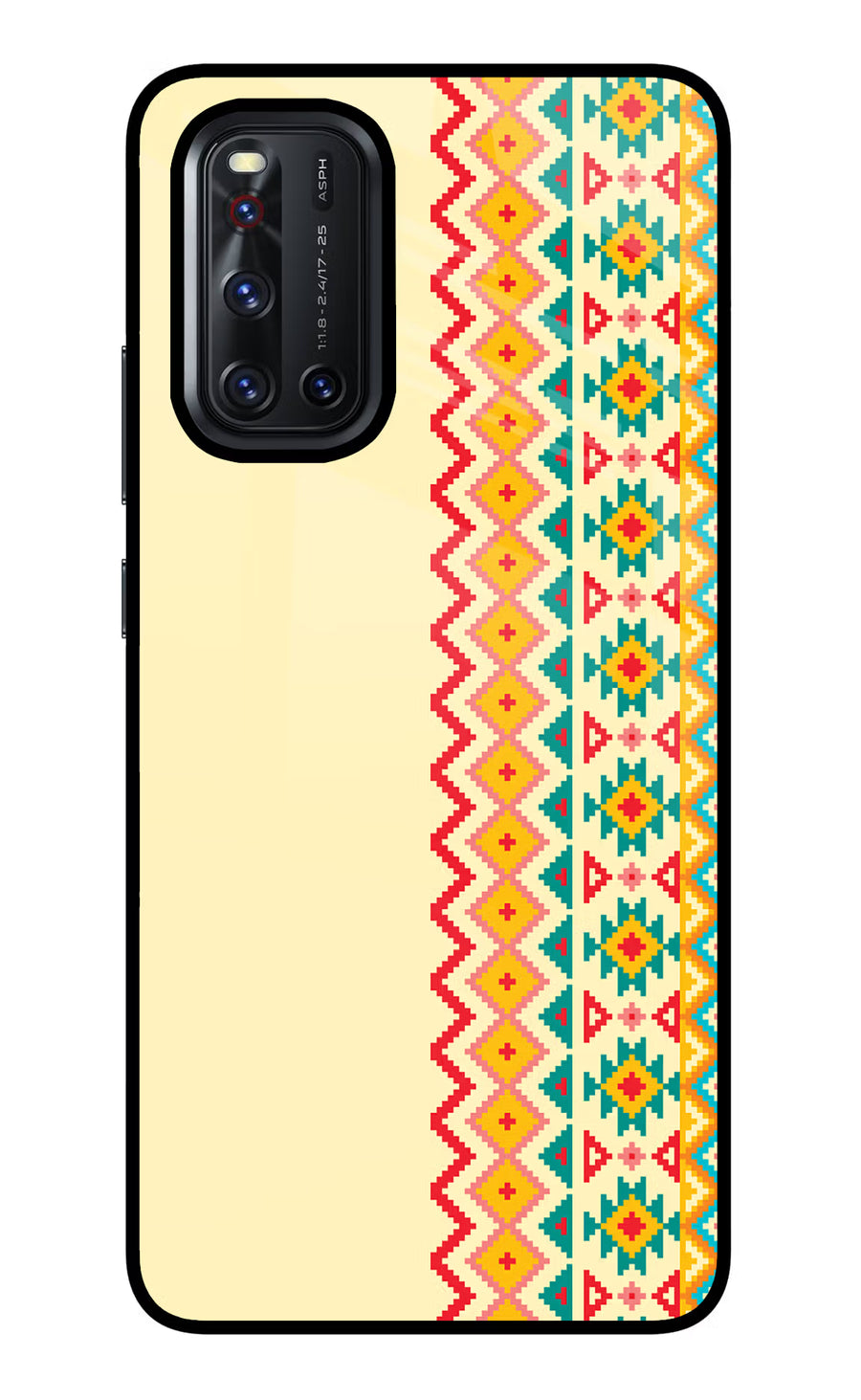 Ethnic Seamless Vivo V19 Back Cover, Glass case