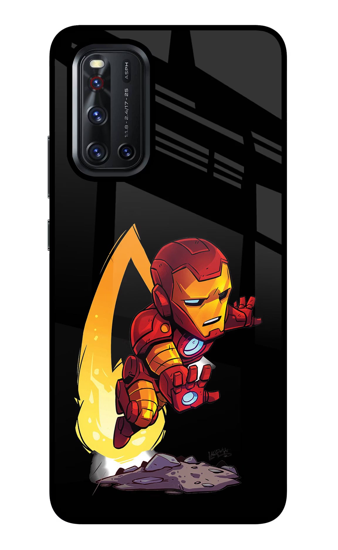 IronMan Vivo V19 Glass Case Back Cover by Casekaro