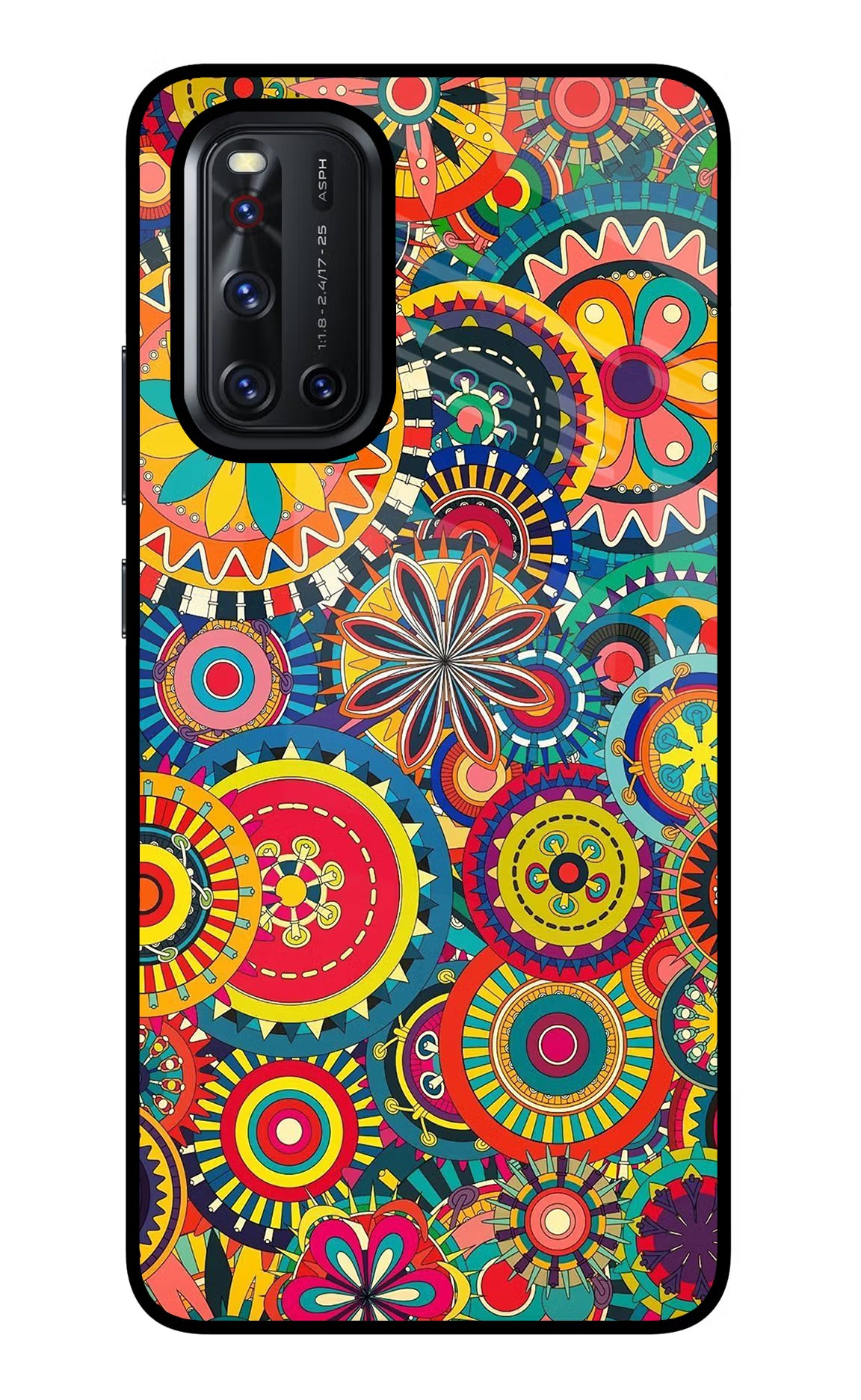 Gol Gol Art Vivo V19 Glass Case Back Cover by Casekaro
