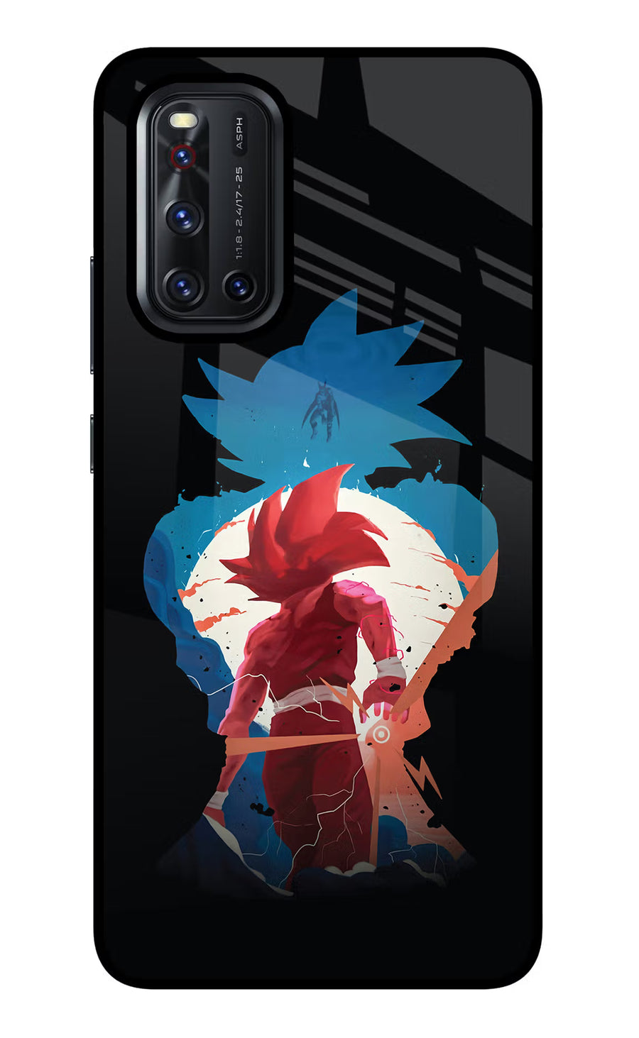 Goku Vivo V19 Back Cover, Glass case