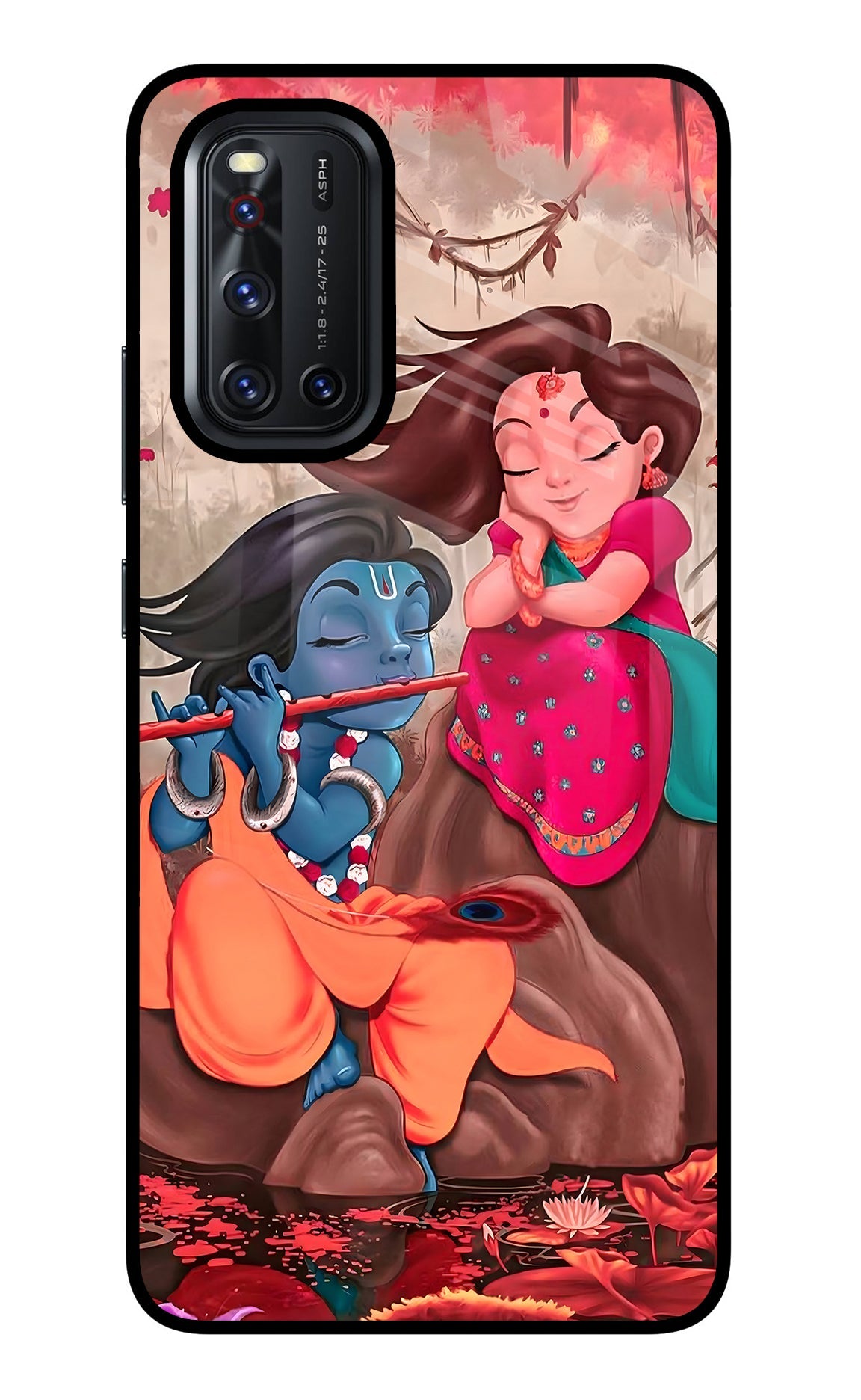 Radhe Krishna Vivo V19 Glass Case