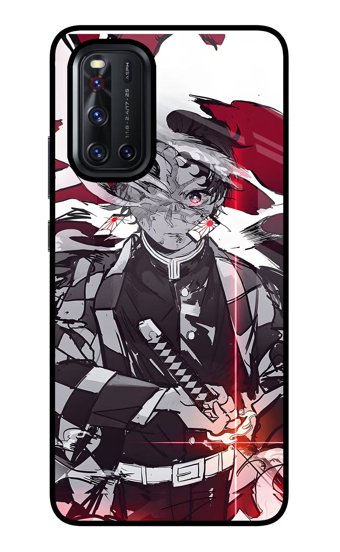 Demon Slayer Vivo V19 Glass Case Back Cover by Casekaro