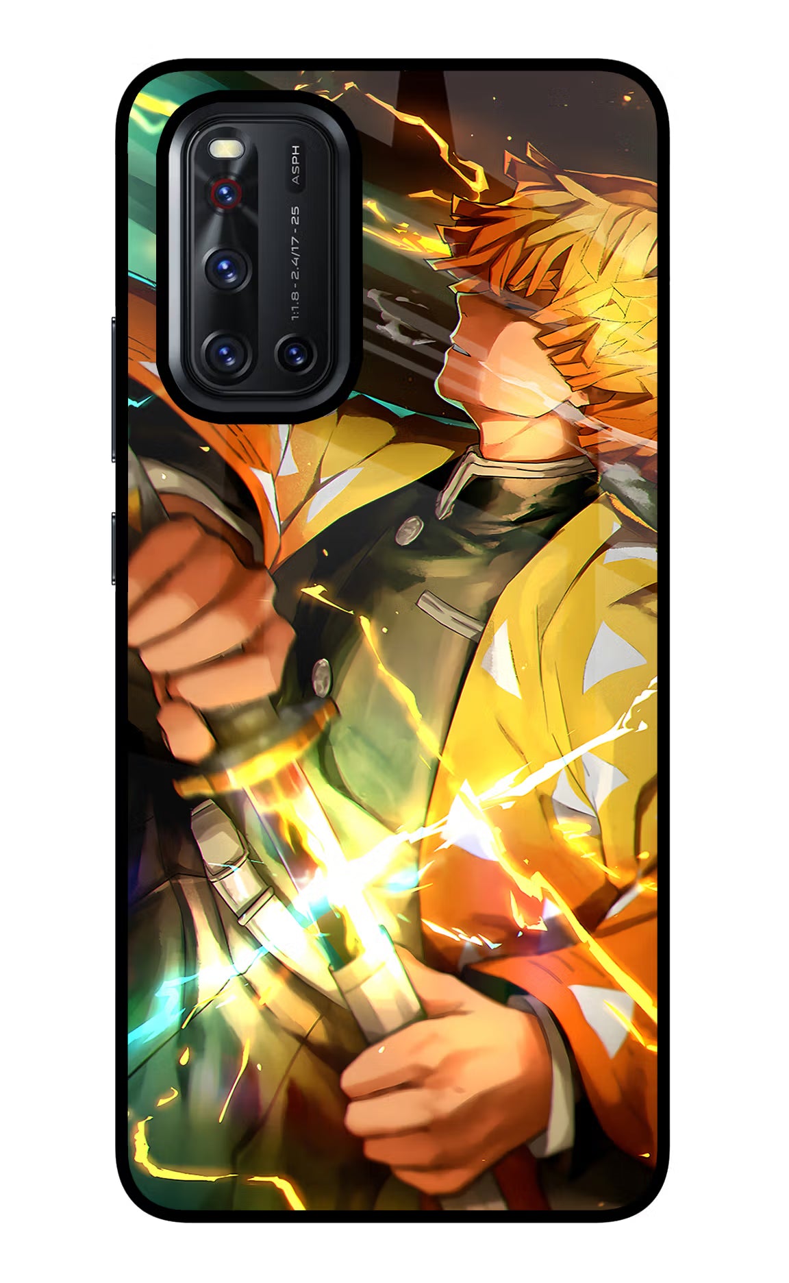 Demon Slayer Vivo V19 Glass Case Back Cover by Casekaro