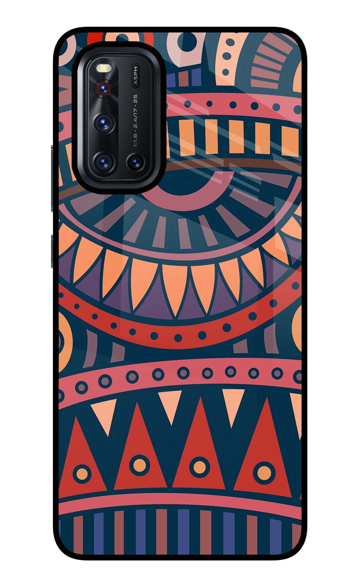 African Culture Design Vivo V19 Glass Case