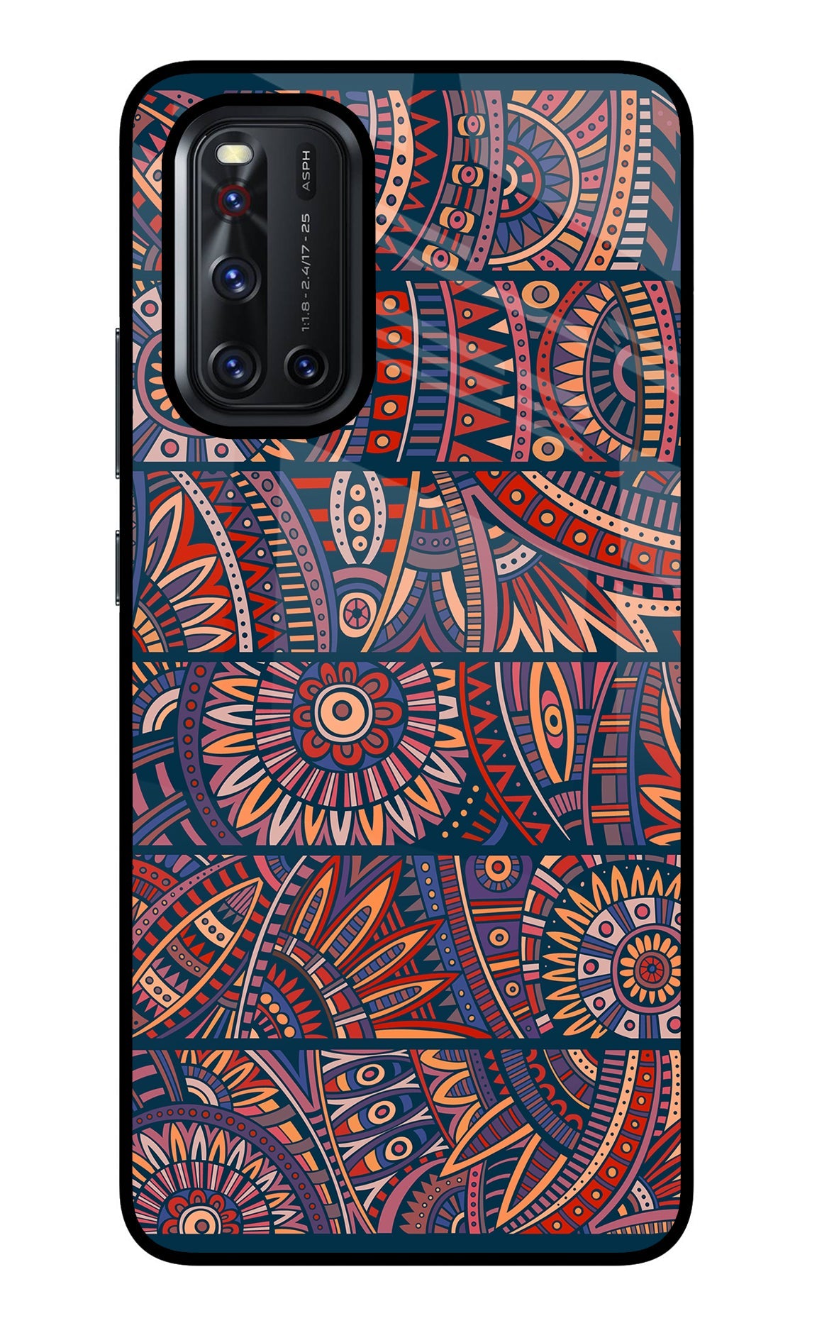 African Culture Design Vivo V19 Glass Case