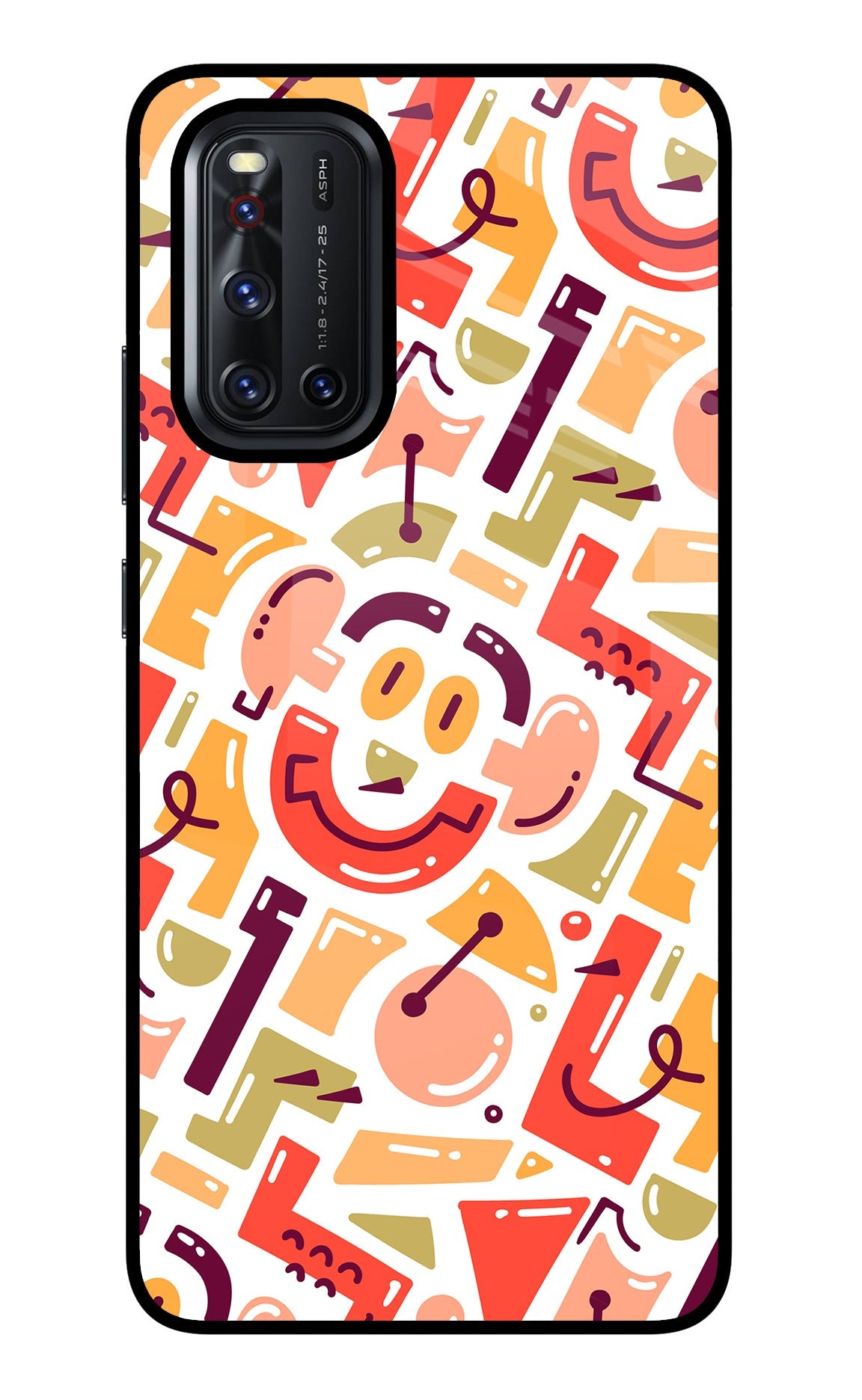 Doodle Pattern Vivo V19 Back Cover