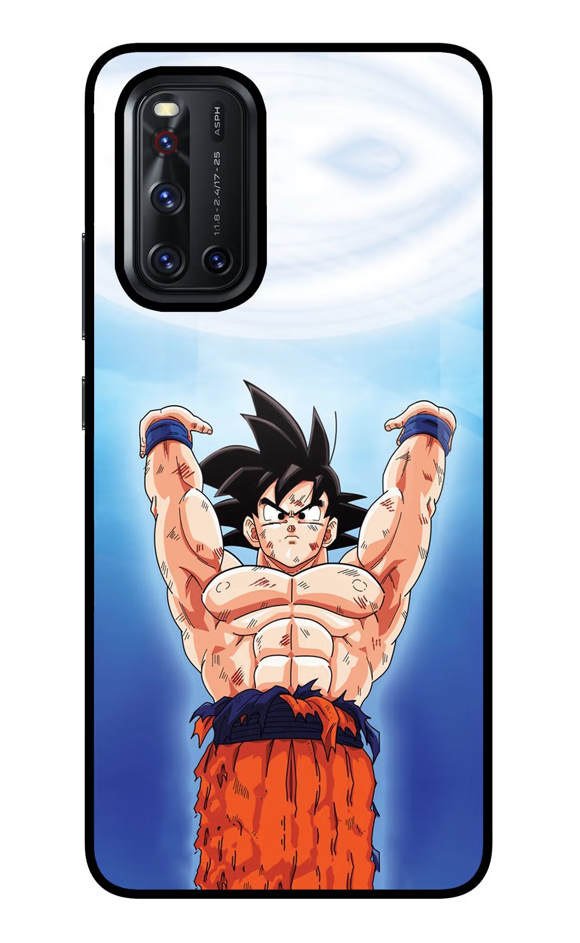 Goku Power Vivo V19 Glass Case Back Cover by Casekaro