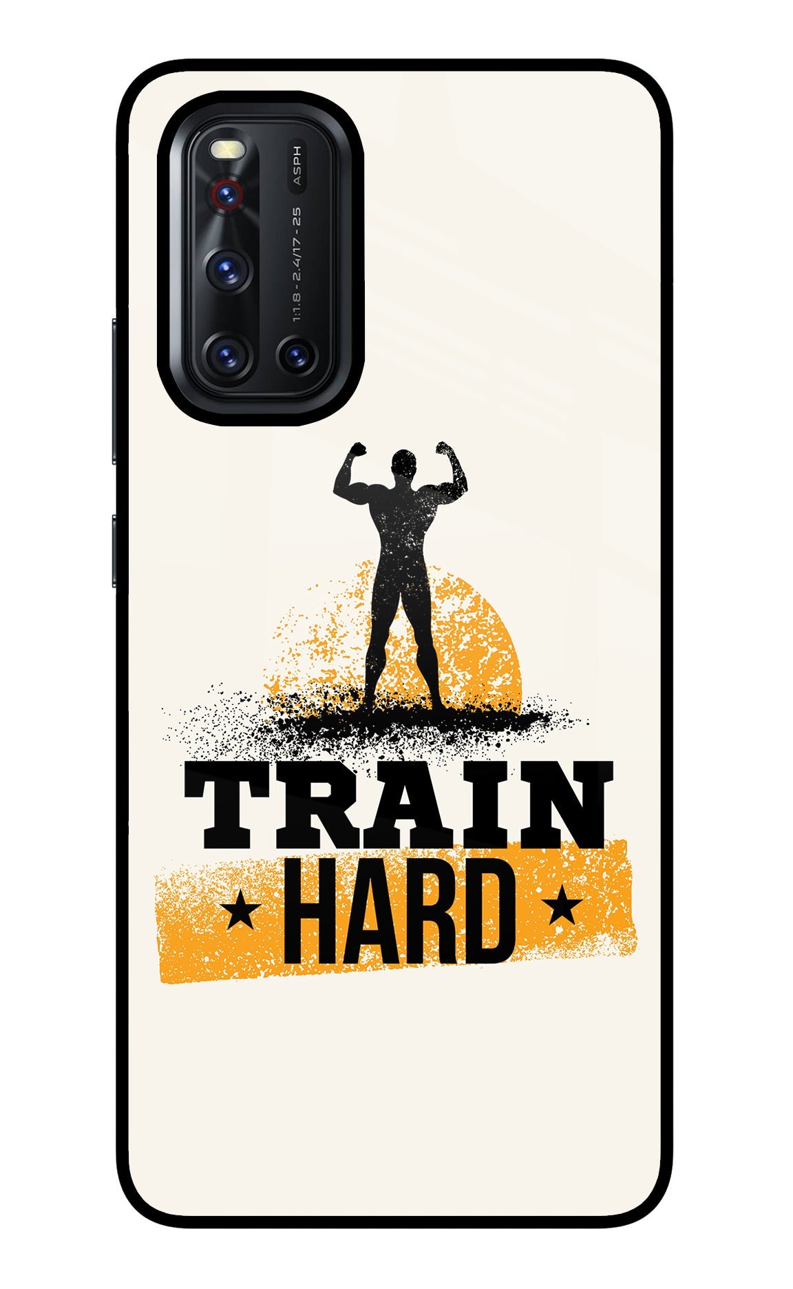 Train Hard Vivo V19 Glass Case