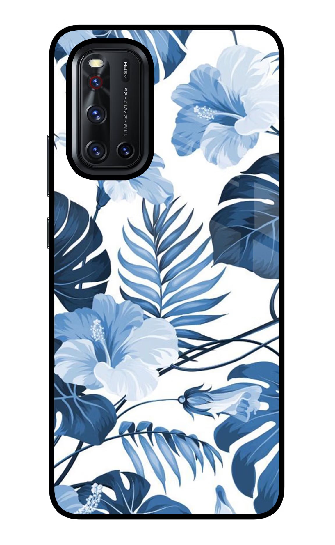 Fabric Art Vivo V19 Glass Case Back Cover by Casekaro