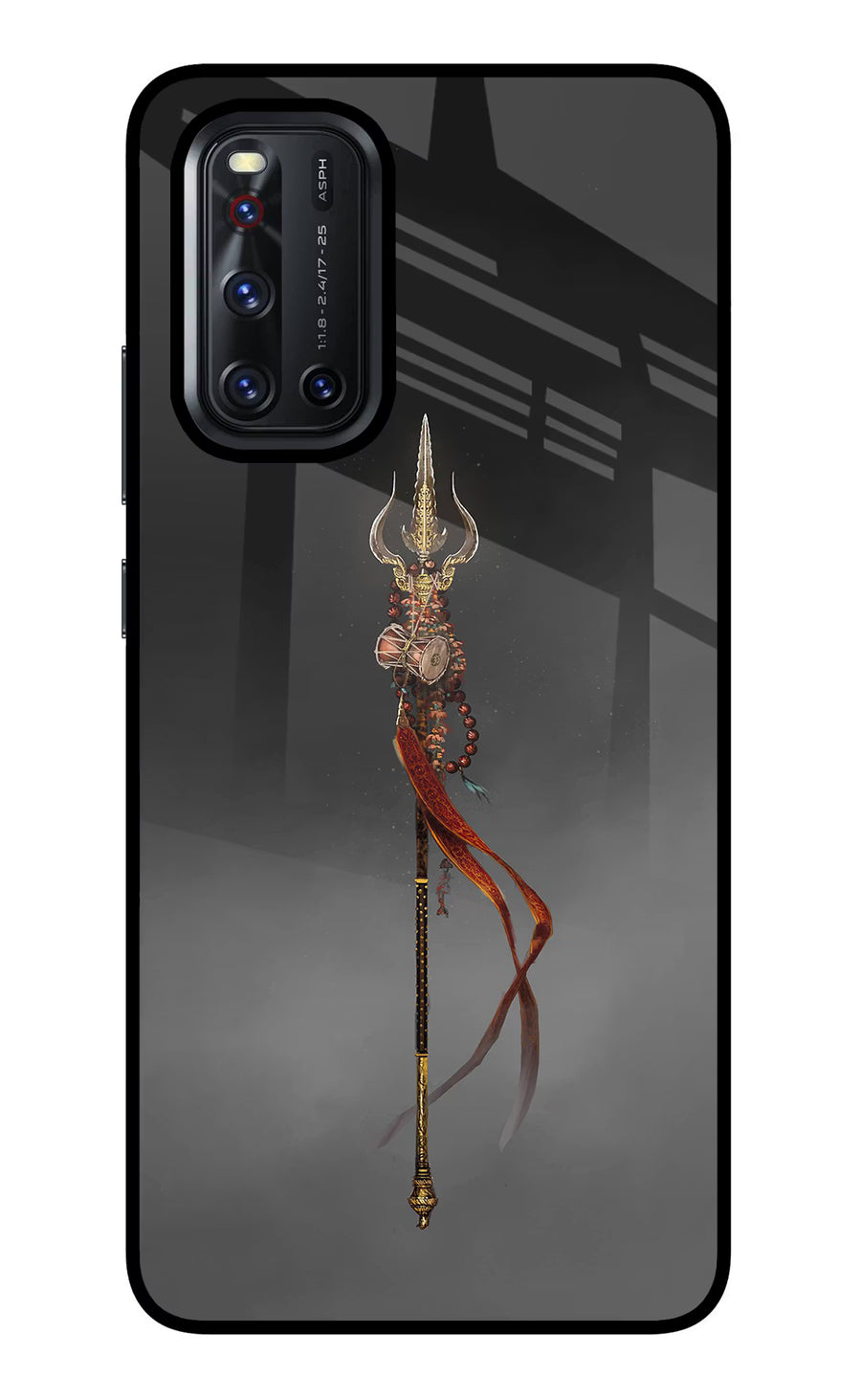 Shiv Trishul Vivo V19 Back Cover, Glass case