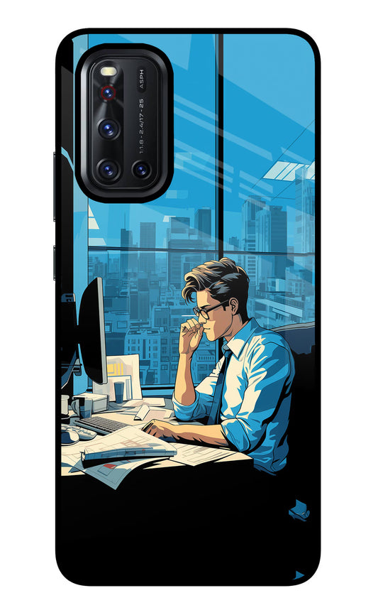 Focused Hustler (AI Generated) Vivo V19 Glass Case