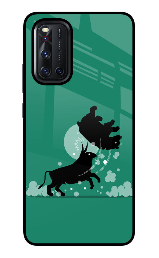Bull Conqueror Vivo V19 Glass Case