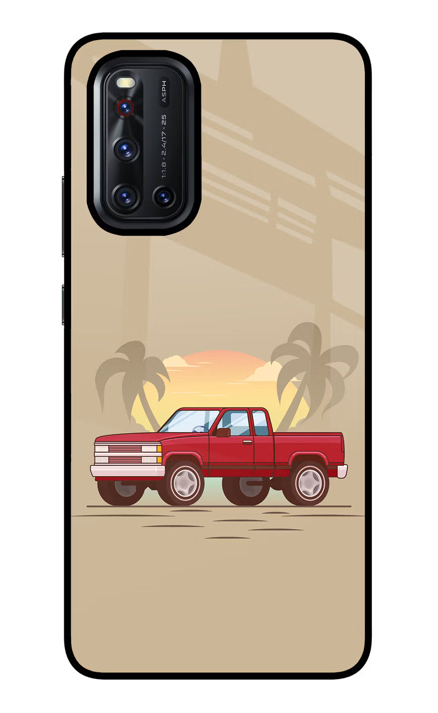 Desert Classic Drive Vivo V19 Back Cover, Glass case