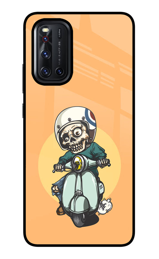 Undead Biker Vivo V19 Glass Case