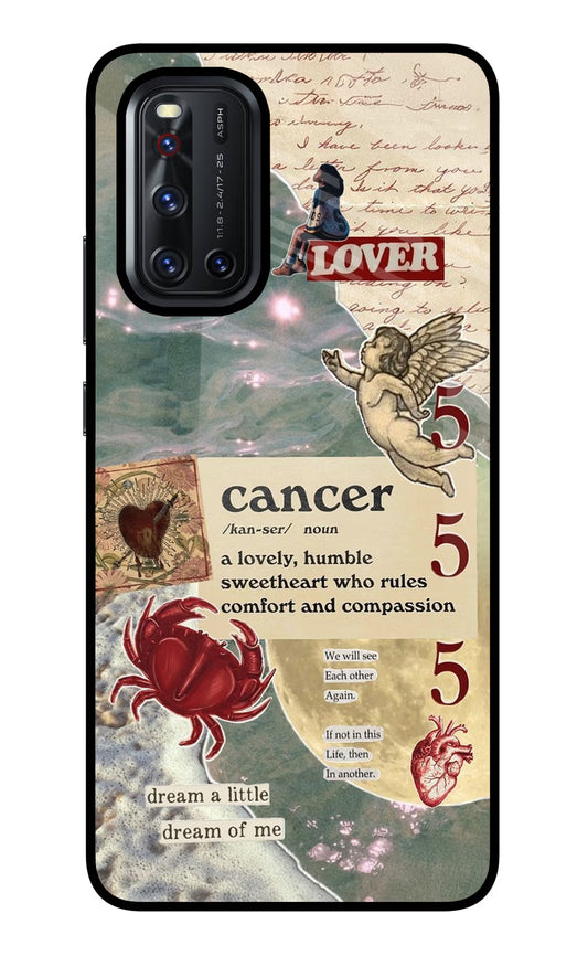 Cancer Zodiac Vivo V19 Glass Case