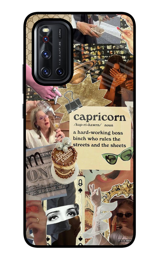 Capricorn Zodiac Vivo V19 Glass Case