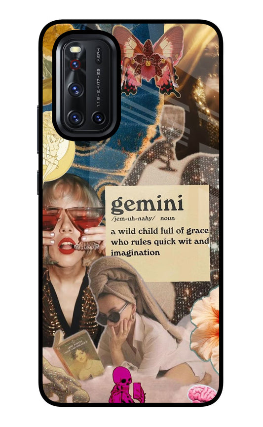 Gemini Zodiac Vivo V19 Glass Case