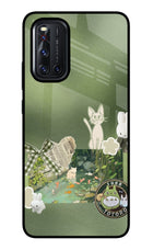 Aesthetic anime Vivo V19 Glass Case