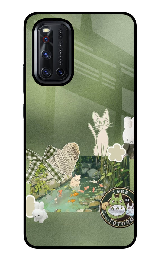 Aesthetic anime Vivo V19 Glass Case