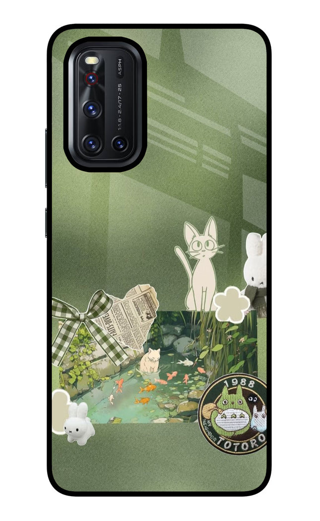 Aesthetic anime Vivo V19 Glass Case