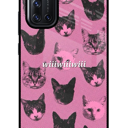 Pink Cats Vivo V19 Glass Case